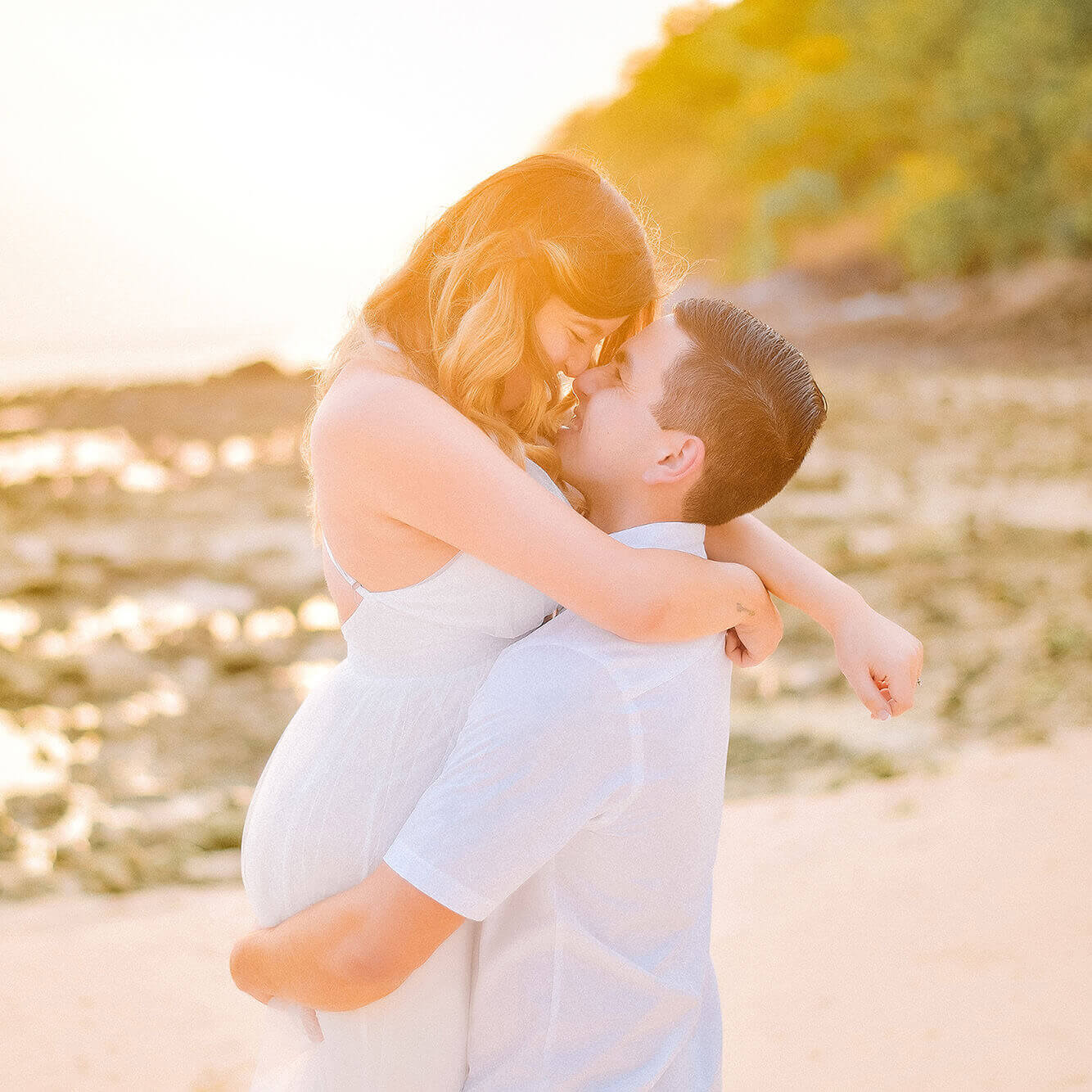 Couple photography at Nai Harn Beach and Rawai Phuket — romantic beach photoshoot
